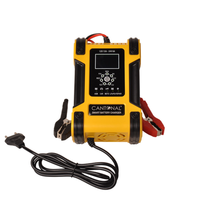 Cantonal Slimme acculader 12V/24V – 12A/6A – 7-traps laadproces