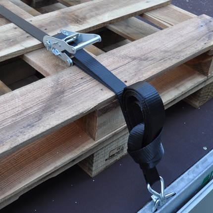 Cantonal Spanband - 600x3,5 cm - zwart - breekbelasting 3000 kg