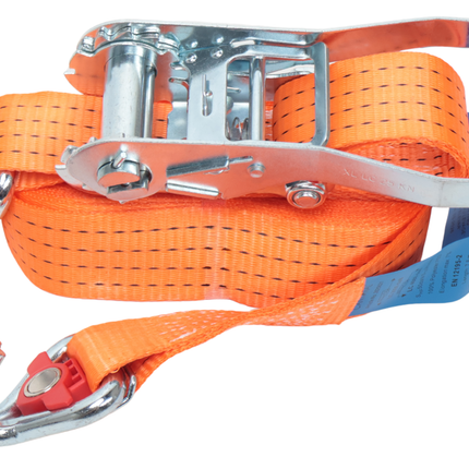 Cantonal Spanband met magnetische haak - 800x5 cm - 4000 kg - 2-delig - oranje