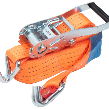 Cantonal Spanband met magnetische haak - 800x5 cm - 4000 kg - 2-delig - oranje