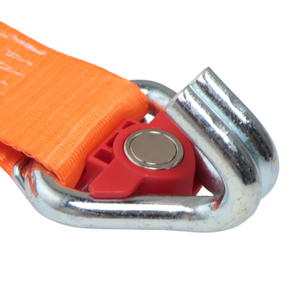 Cantonal Spanband met magnetische haak - 800x5 cm - 4000 kg - 2-delig - oranje