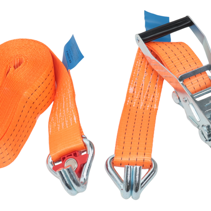 Cantonal Spanband met magnetische haak - 800x5 cm - 4000 kg - 2-delig - oranje