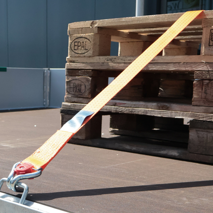 Cantonal Spanband met magnetische haak - 800x5 cm - 4000 kg - 2-delig - oranje