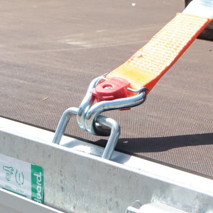 Cantonal Spanband met magnetische haak - 800x5 cm - 4000 kg - 2-delig - oranje