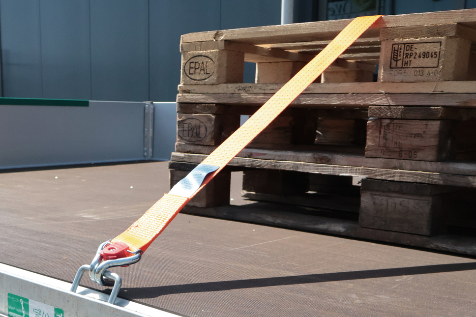Cantonal Spanband oranje - 800x5 cm - 4000 kg - 2-delig - magnetische haak