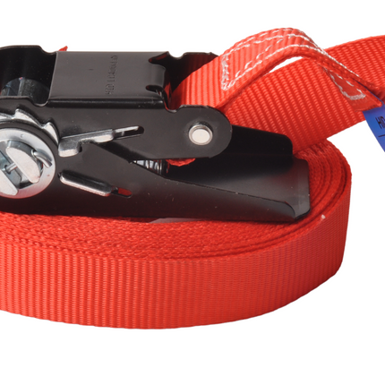 Cantonal Spanband set van 2 stuks rood 500x2,5 cm (750 kg)