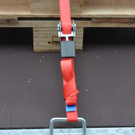 Cantonal Spanband set van 2 stuks rood 500x2,5 cm (750 kg)