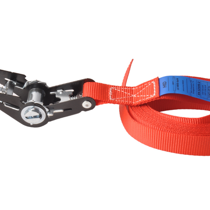 Cantonal Spanband set van 2 stuks rood 500x2,5 cm (750 kg)