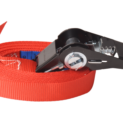 Cantonal Spanband set van 2 stuks rood 500x2,5 cm (750 kg)