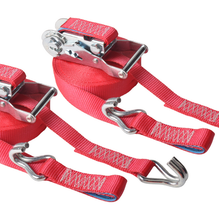 Cantonal Spanband set van 2 stuks rood 700x2,5 cm (750 kg)