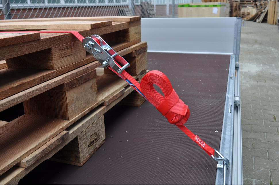 Cantonal Spanband set van 2 stuks rood 700x2,5 cm (750 kg)