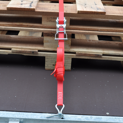 Cantonal Spanband set van 2 stuks rood 700x2,5 cm (750 kg)