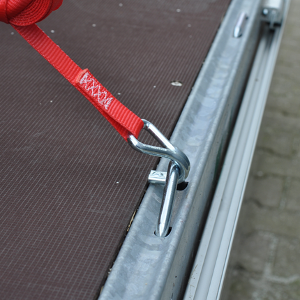 Cantonal Spanband set van 2 stuks rood 700x2,5 cm (750 kg)