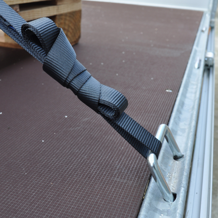Cantonal Spanband set van 2 stuks zwart 500x2,5 cm (750 kg)