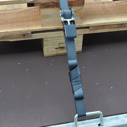 Cantonal Spanband set van 2 stuks zwart 500x2,5 cm (750 kg)