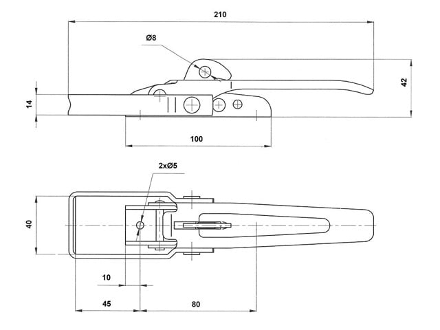 Cantonal Spansluiting zijborden aanhanger op plaat - 100x27 mm