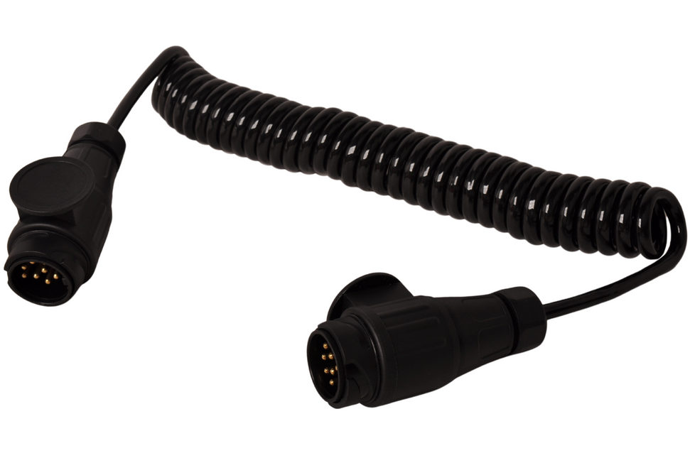 Cantonal Spiraalkabel aanhanger - 2x 13-polige stekkeraansluiting - 8 pins