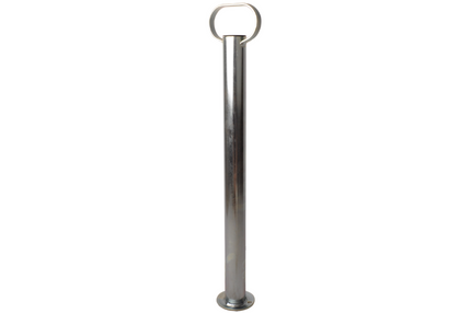 Cantonal Stalen steunpoot met handvat - 600 mm hoog - 48 mm buisdiameter