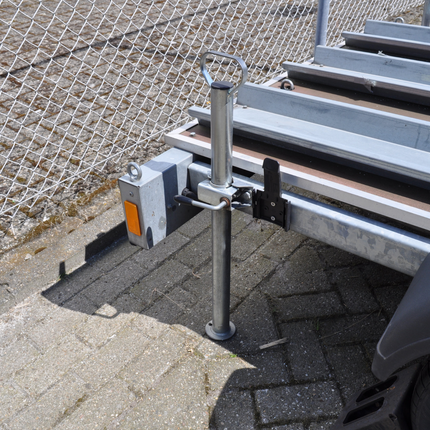 Cantonal Stalen steunpoot met handvat - 600 mm hoog - 48 mm buisdiameter