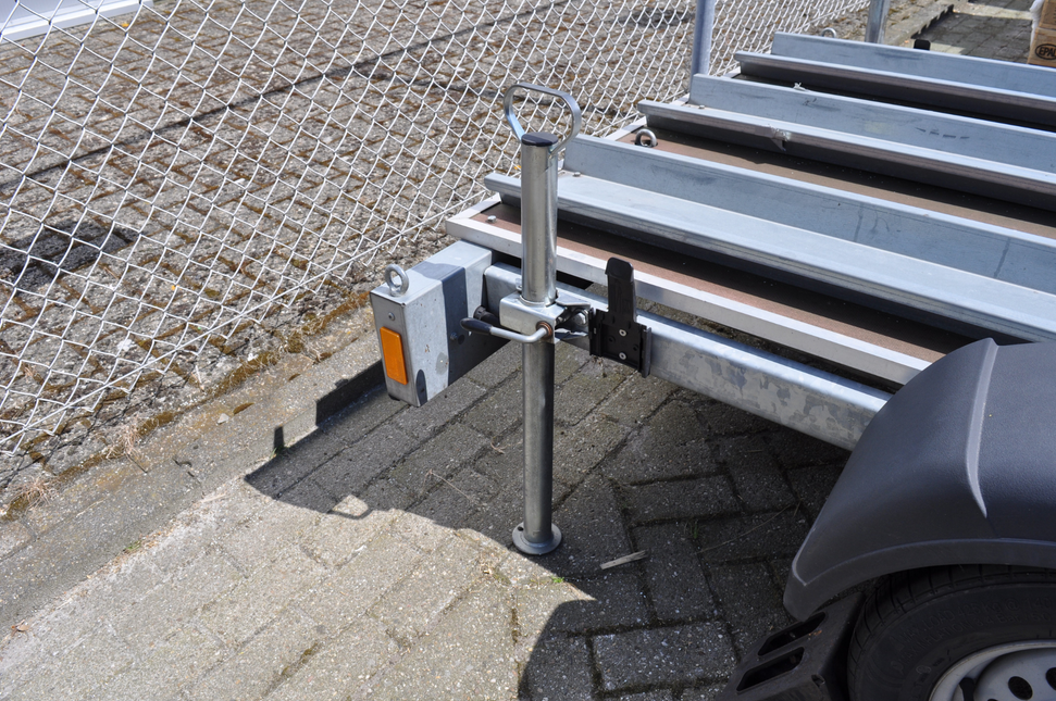 Cantonal Stalen steunpoot met handvat - 600 mm hoog - 48 mm buisdiameter