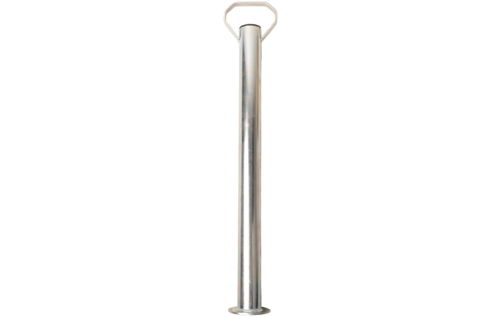 Cantonal Stalen steunpoot met handvat - 600 mm hoog - 48 mm buisdiameter