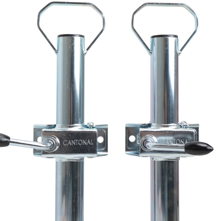Cantonal Stalen steunpoten set 48 mm - complete set inclusief klemmen en bevestigingsmateriaal