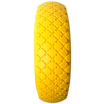 Cantonal Steekwagenwiel - 3.00-4 - massief/anti-lek band en kunststof velg - maximale belasting: 100 kg - asgat/naafdiameter: 20 mm - inclusief rollager