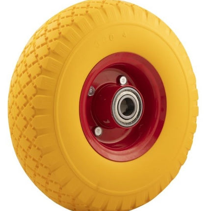 Cantonal Steekwagenwiel - 3.00-4 - massief/anti lek band en stalen velg - maximale belasting: 100 kg - asgat/naafdiameter: 20 mm - inclusief kogellager