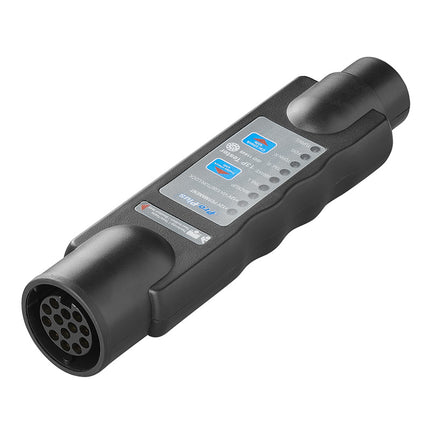 Cantonal Stekker Tester 13 polig 12 V. Test knipperlichten, achterlicht, remlicht, achteruitrijlicht en mistachterlicht. Werkt op 9 Volt batterijen. ( niet bijgesloten)