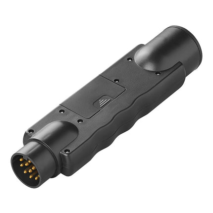Cantonal Stekker Tester 13 polig 12 V. Test knipperlichten, achterlicht, remlicht, achteruitrijlicht en mistachterlicht. Werkt op 9 Volt batterijen. ( niet bijgesloten)