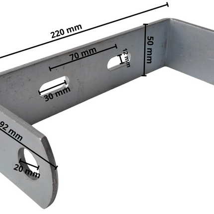 Cantonal Steun voor kielrol 200x85 mm