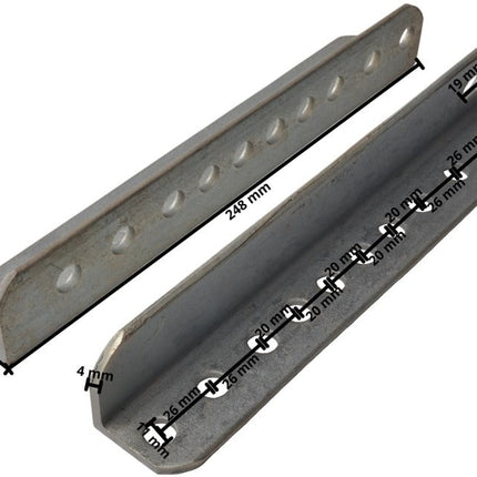 Cantonal Steunen voor kielrol lang 24,5 cm (per set)