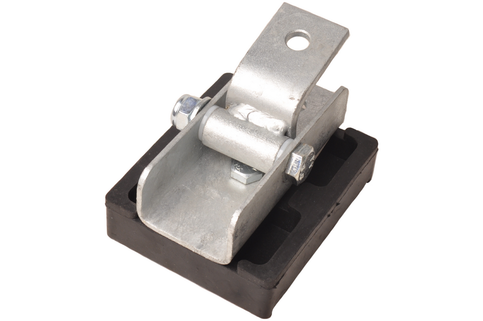 Cantonal Stootkussen op houder inclusief kantelblok - 120x100x35 mm - zwart