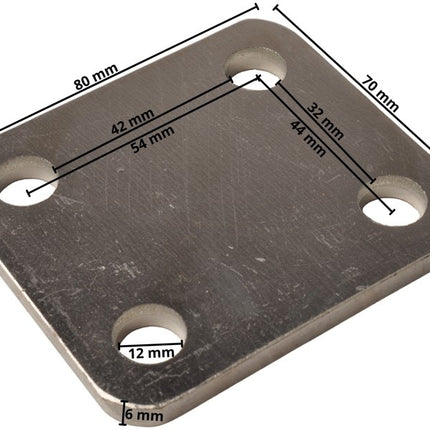 Cantonal Stroppenplaat 80x70x6 mm