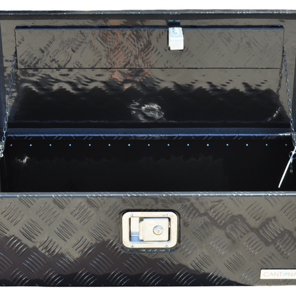 Cantonal Traanplaat aluminium disselkist/gereedschapkist/disselbak 765x330x245 mm -  inclusief geïntegreerd slot - 2,5 mm dik materiaal