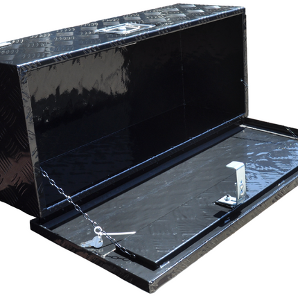 Cantonal Traanplaat aluminium disselkist/gereedschapkist/disselbak 765x330x245 mm -  inclusief geïntegreerd slot - 2,5 mm dik materiaal