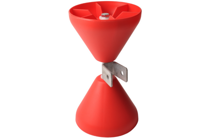 Cantonal Trompetrollen set voor rubberboten - rood - kunststof 320 mm