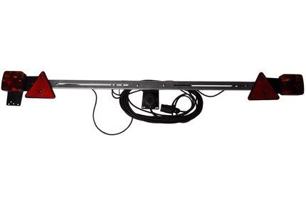 Cantonal Uitschuifbare lichtbalk van metaal - 140 > 200 cm - inclusief reflectoren - 7 polig