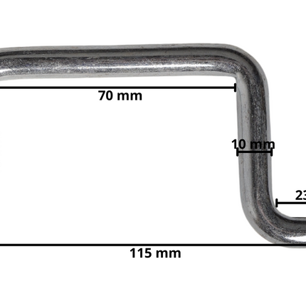 Cantonal Vastzetbeugel met draadeind 10 mm 800 DaN - set van 4 stuks