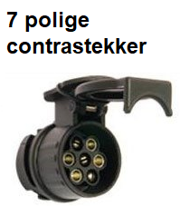 Cantonal Verlengkabel 7 aderig met 1x 13-polige stekker & 1x 7-polige contrastekker - 80 cm