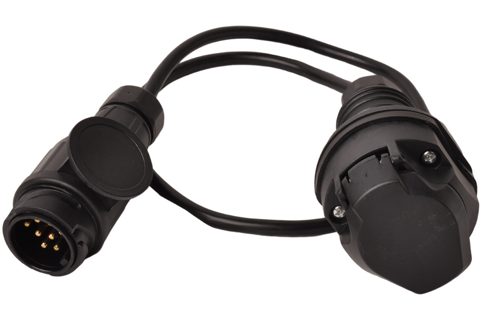 Cantonal Verlengkabel 8 aderig met 1x 13-polige stekker & 1x 13-polige contrastekker - 100 cm