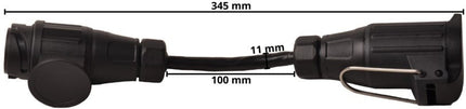 Cantonal Verlengstuk/ stekkerverlenger 13 polig - 10 cm kabel