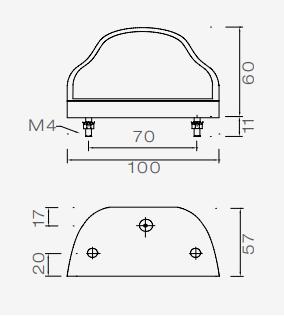 Cantonal Verlichting aspock - Nummerplaatverlichting - Regpoint - 800mm - Zwart