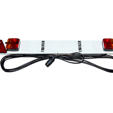 Cantonal Verlichtingsbalk kunststof voor aanhanger - lengte 137 cm -  8 meter hoofdkabel - 7 polige aansluiting - Plug & Play