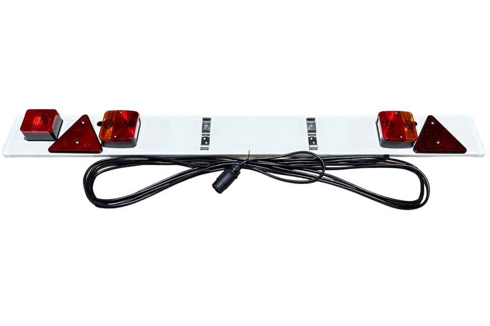 Cantonal Verlichtingsbalk kunststof voor aanhanger - lengte 137 cm -  8 meter hoofdkabel - 7 polige aansluiting - Plug & Play