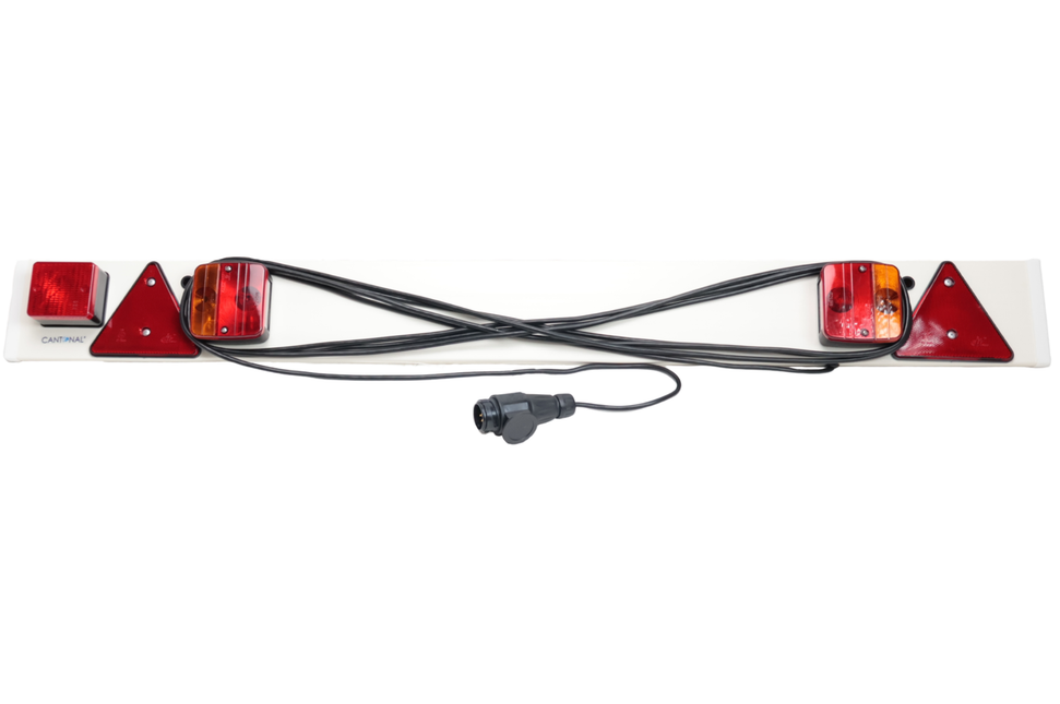 Cantonal Verlichtingsbalk kunststof voor aanhanger - lengte 137 cm - 8 meter hoofdkabel - 13 polige aansluiting - Plug & Play