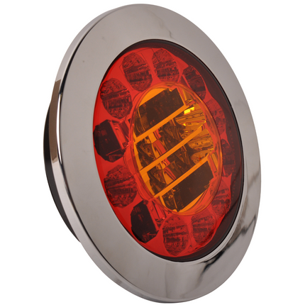 Cantonal Verzonken chromen achterlicht 155,4x42,7 mm