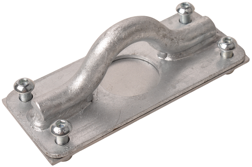 Cantonal Vloeroog met tegenplaat - verzinkt stalen materiaal - geschikt voor Ifor Williams GX Plant trailer modellen