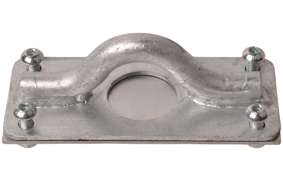 Cantonal Vloeroog met tegenplaat - verzinkt stalen materiaal - geschikt voor Ifor Williams GX Plant trailer modellen