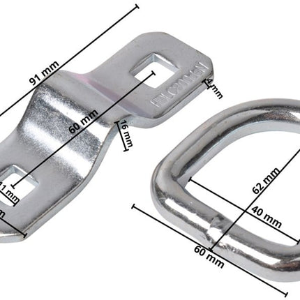 Cantonal Vloerring / sjoroog Duits - 2-delig - 91x31 mm - set van 4 stuks